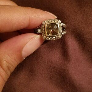 Authentic David Yurman Petite Albion ring with diamonds